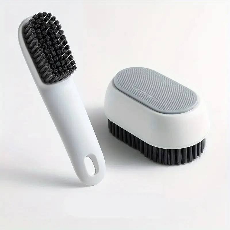 2-Pack Soft Bristle Laundry Scrub Brushes for Stains